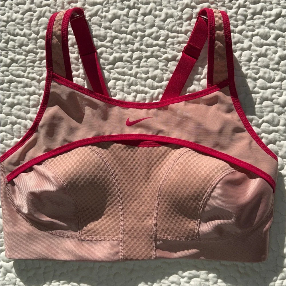 Nike Dri-FIT ADV Alpha High-Support Sports Bra Peach and Red Sports Bra Sz M - Picture 4 of 12
